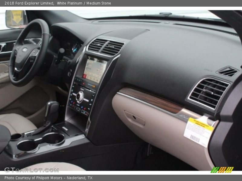 White Platinum / Medium Stone 2018 Ford Explorer Limited