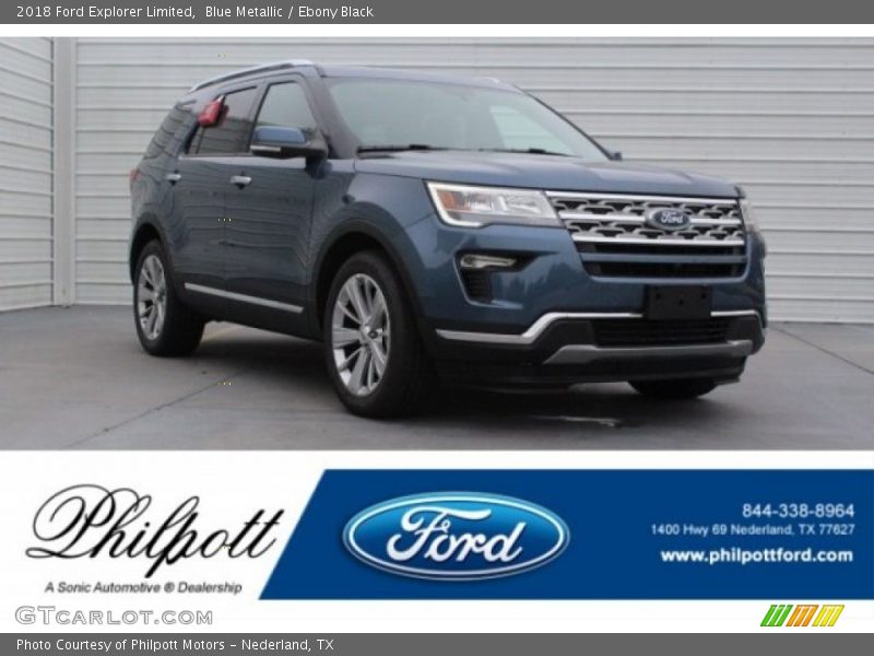 Blue Metallic / Ebony Black 2018 Ford Explorer Limited