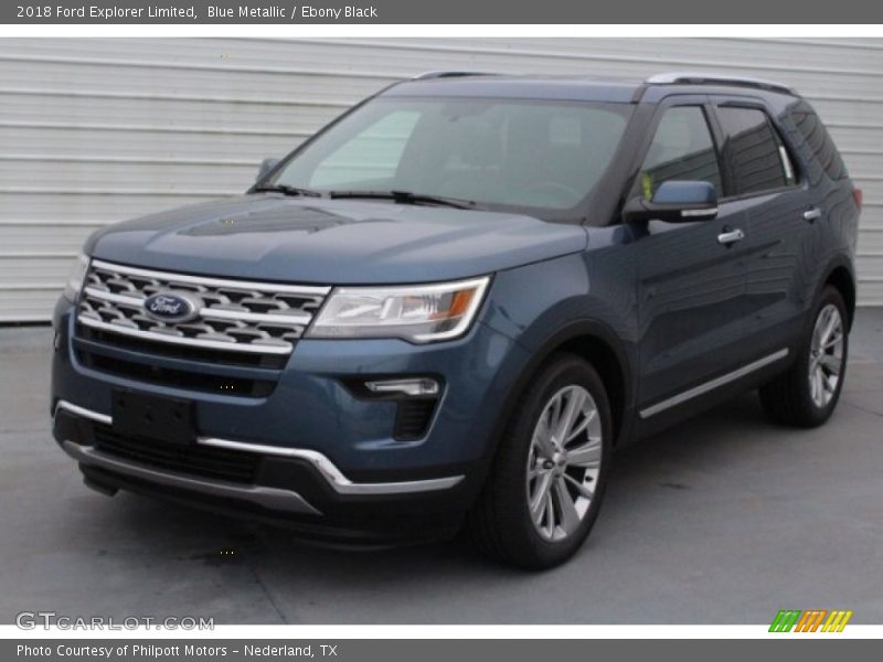 Blue Metallic / Ebony Black 2018 Ford Explorer Limited