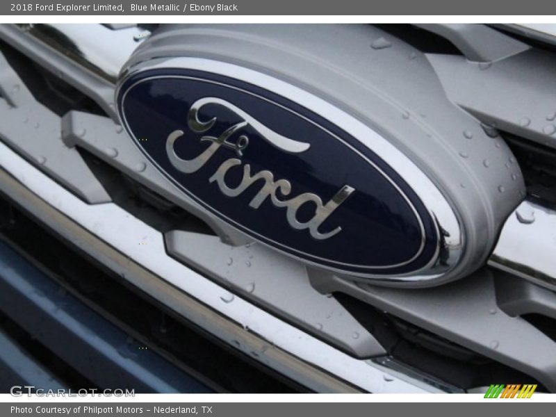 Blue Metallic / Ebony Black 2018 Ford Explorer Limited