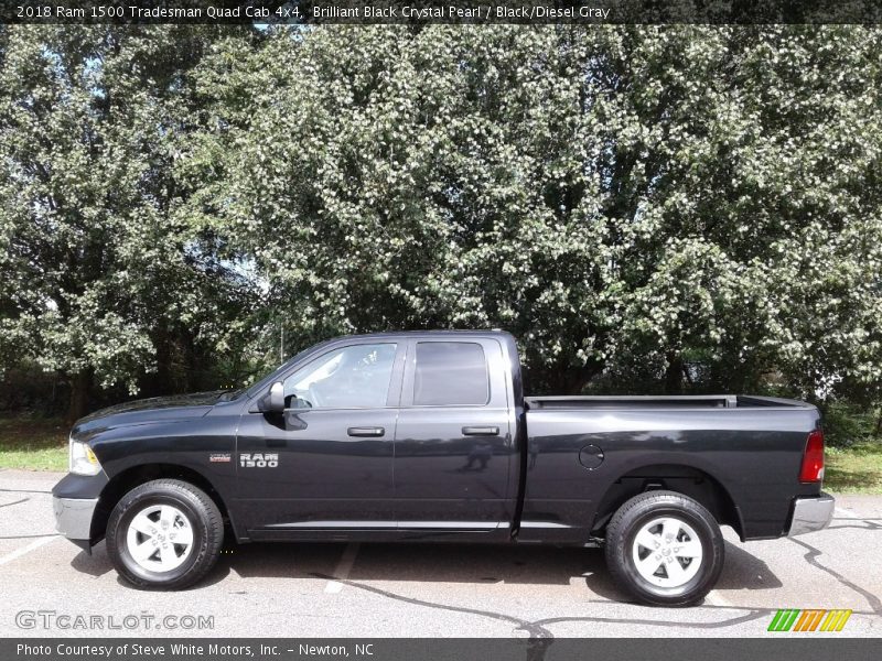 Brilliant Black Crystal Pearl / Black/Diesel Gray 2018 Ram 1500 Tradesman Quad Cab 4x4