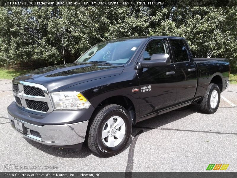 Brilliant Black Crystal Pearl / Black/Diesel Gray 2018 Ram 1500 Tradesman Quad Cab 4x4
