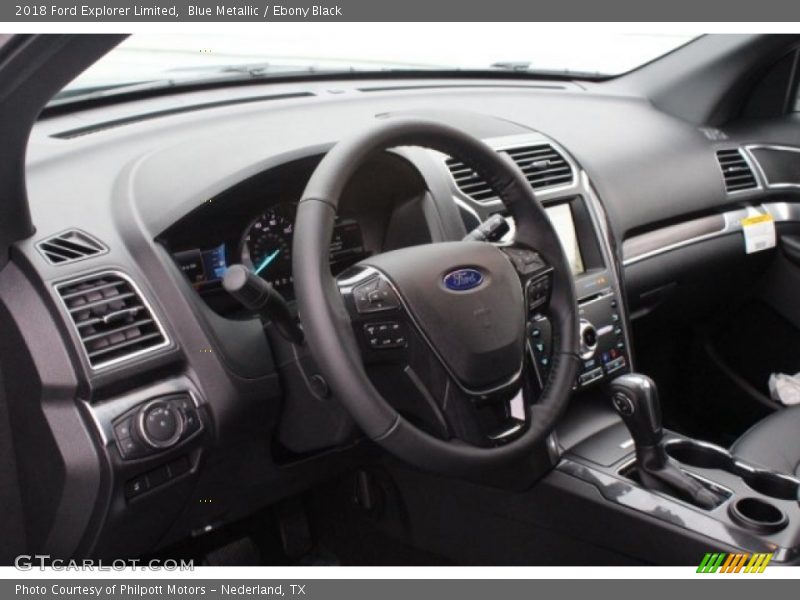 Blue Metallic / Ebony Black 2018 Ford Explorer Limited