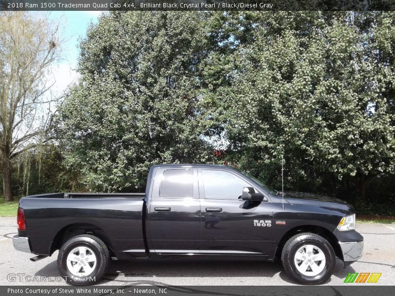 Brilliant Black Crystal Pearl / Black/Diesel Gray 2018 Ram 1500 Tradesman Quad Cab 4x4
