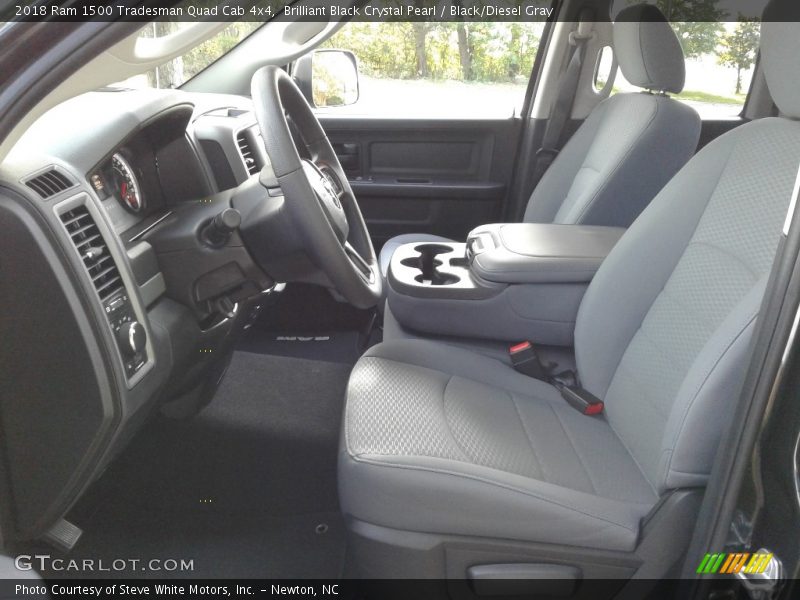 Brilliant Black Crystal Pearl / Black/Diesel Gray 2018 Ram 1500 Tradesman Quad Cab 4x4