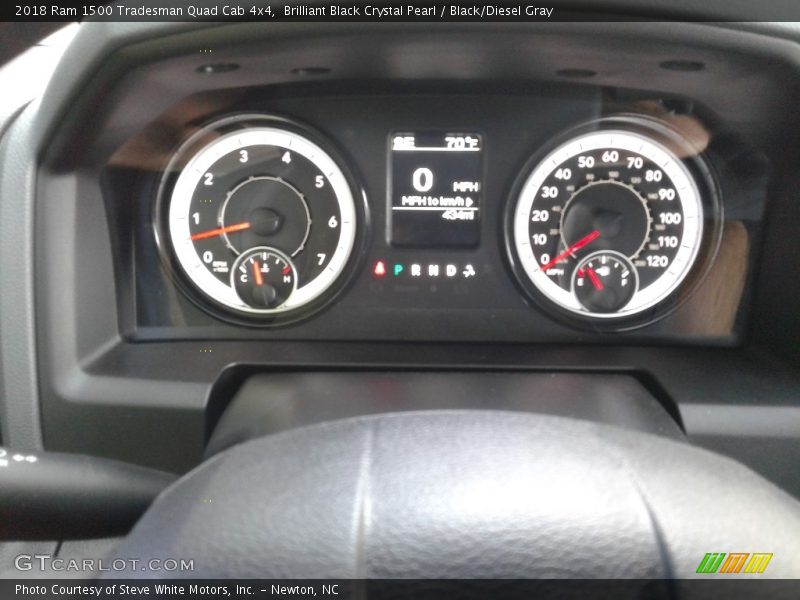 Brilliant Black Crystal Pearl / Black/Diesel Gray 2018 Ram 1500 Tradesman Quad Cab 4x4
