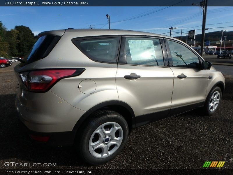 White Gold / Charcoal Black 2018 Ford Escape S