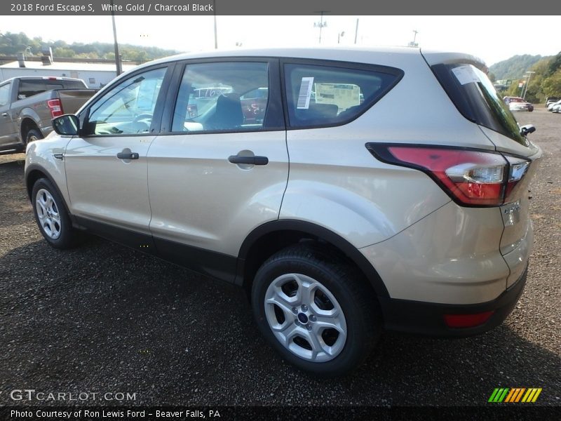 White Gold / Charcoal Black 2018 Ford Escape S