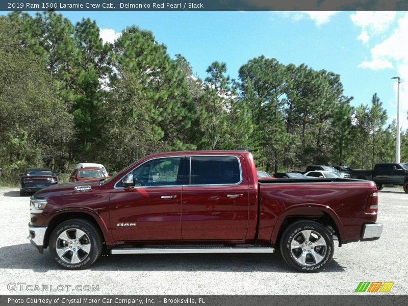 Delmonico Red Pearl / Black 2019 Ram 1500 Laramie Crew Cab