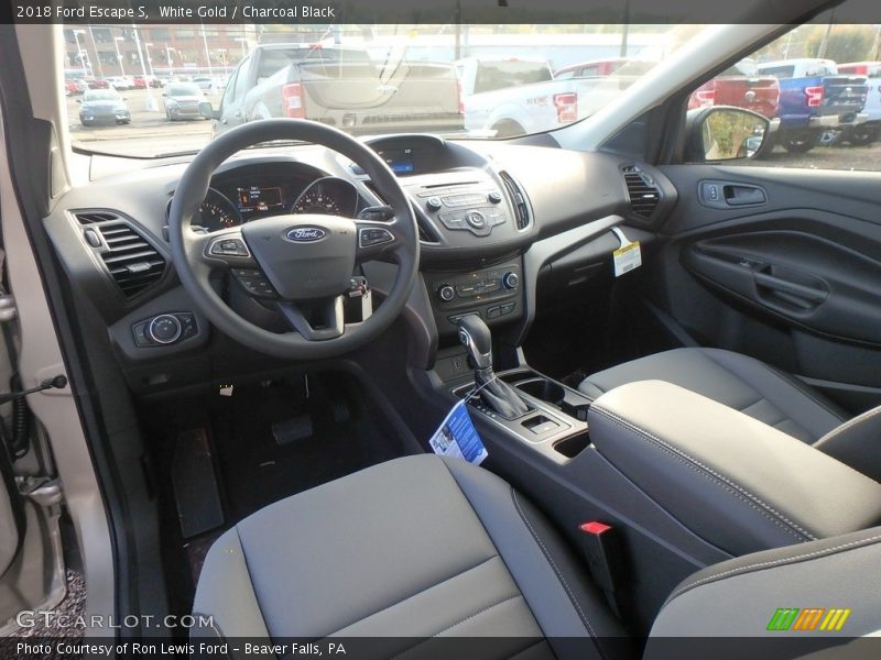 White Gold / Charcoal Black 2018 Ford Escape S