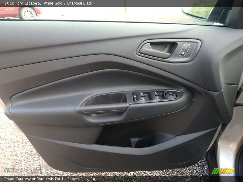 White Gold / Charcoal Black 2018 Ford Escape S
