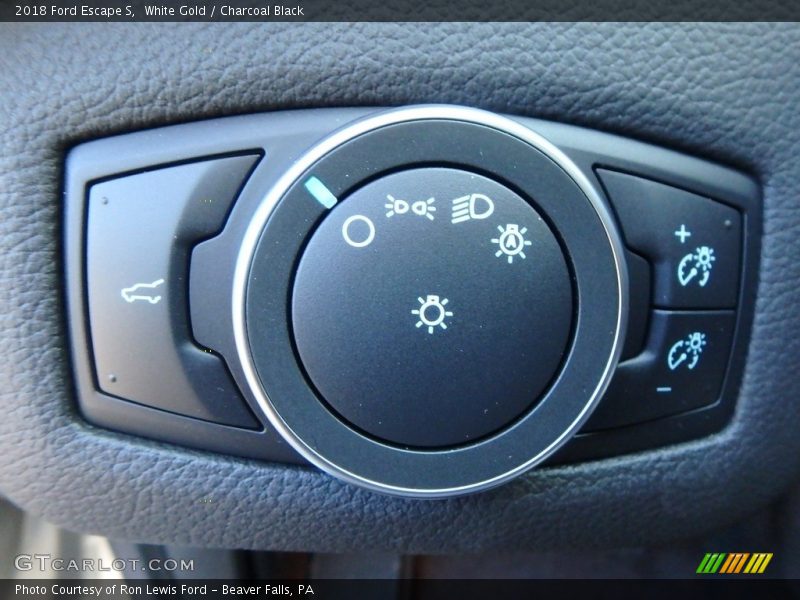 White Gold / Charcoal Black 2018 Ford Escape S