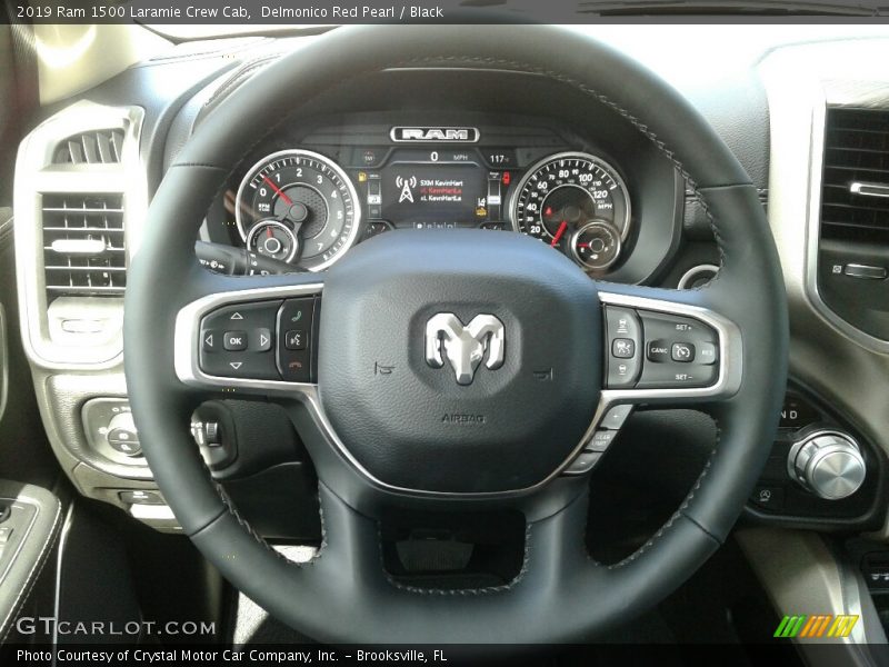 Delmonico Red Pearl / Black 2019 Ram 1500 Laramie Crew Cab