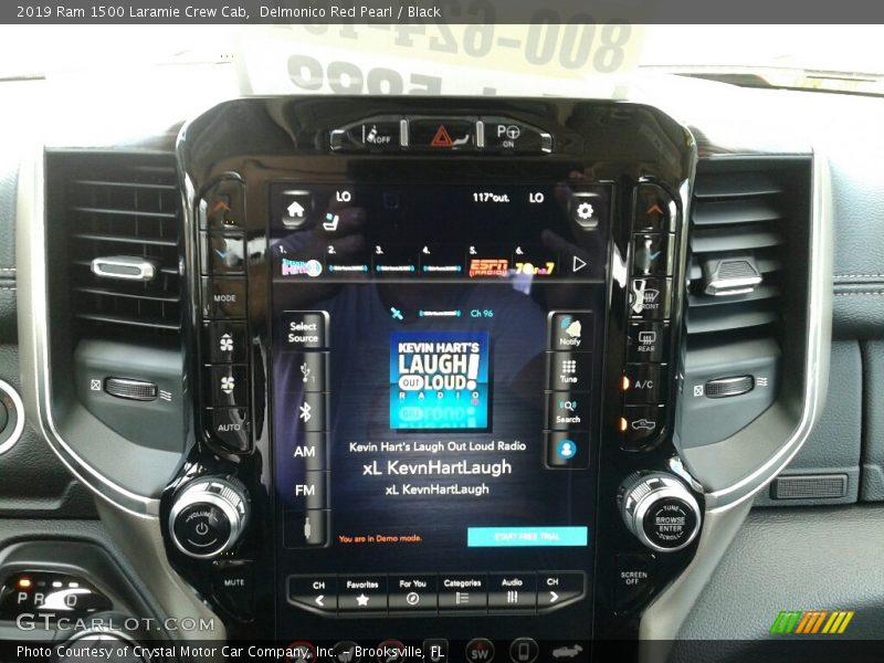 Delmonico Red Pearl / Black 2019 Ram 1500 Laramie Crew Cab