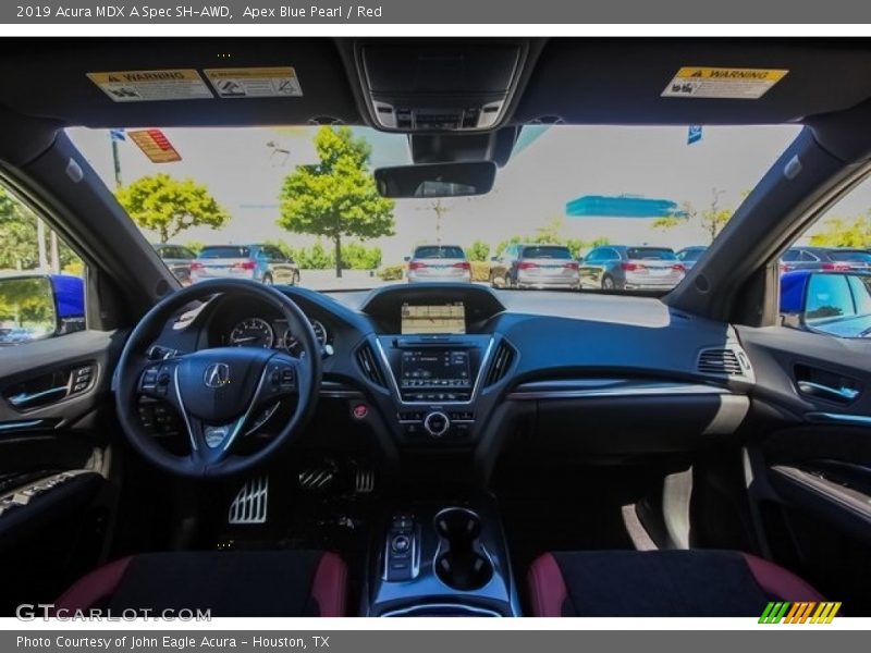 Apex Blue Pearl / Red 2019 Acura MDX A Spec SH-AWD