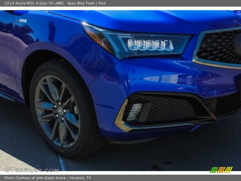 Apex Blue Pearl / Red 2019 Acura MDX A Spec SH-AWD