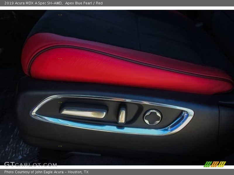 Apex Blue Pearl / Red 2019 Acura MDX A Spec SH-AWD
