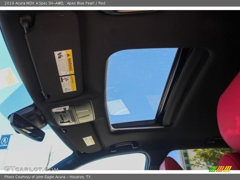 Apex Blue Pearl / Red 2019 Acura MDX A Spec SH-AWD