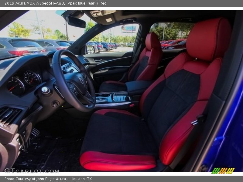 Apex Blue Pearl / Red 2019 Acura MDX A Spec SH-AWD