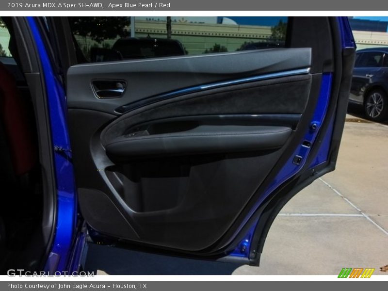 Apex Blue Pearl / Red 2019 Acura MDX A Spec SH-AWD
