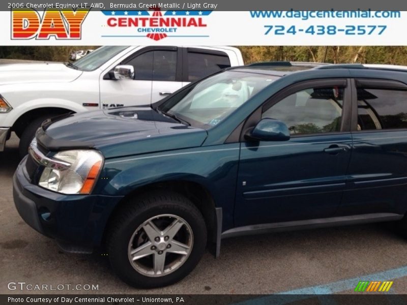 Bermuda Green Metallic / Light Gray 2006 Chevrolet Equinox LT AWD