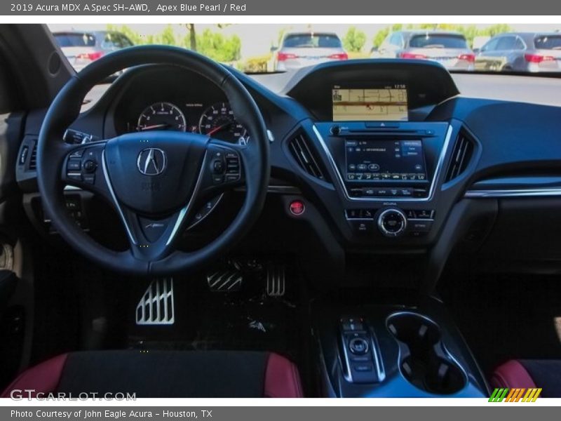 Apex Blue Pearl / Red 2019 Acura MDX A Spec SH-AWD