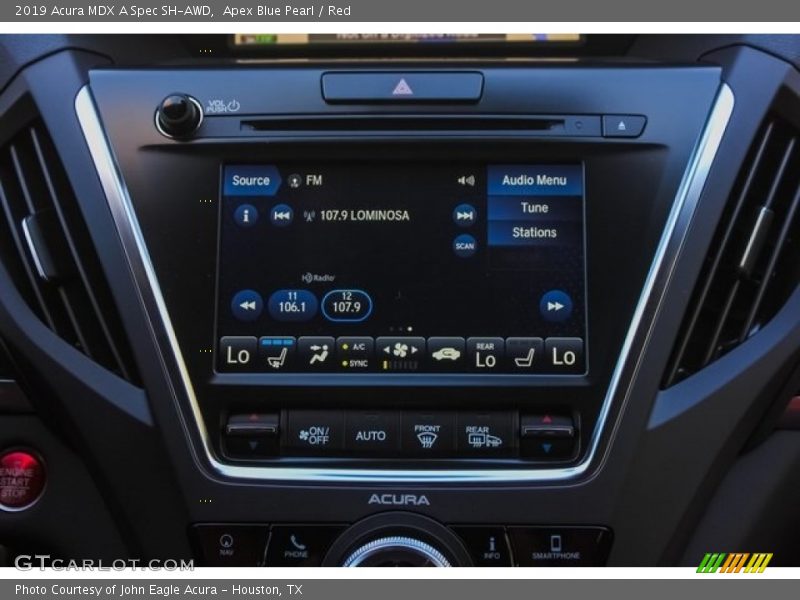 Apex Blue Pearl / Red 2019 Acura MDX A Spec SH-AWD
