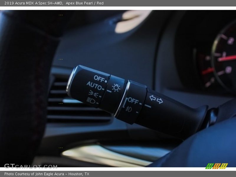 Apex Blue Pearl / Red 2019 Acura MDX A Spec SH-AWD