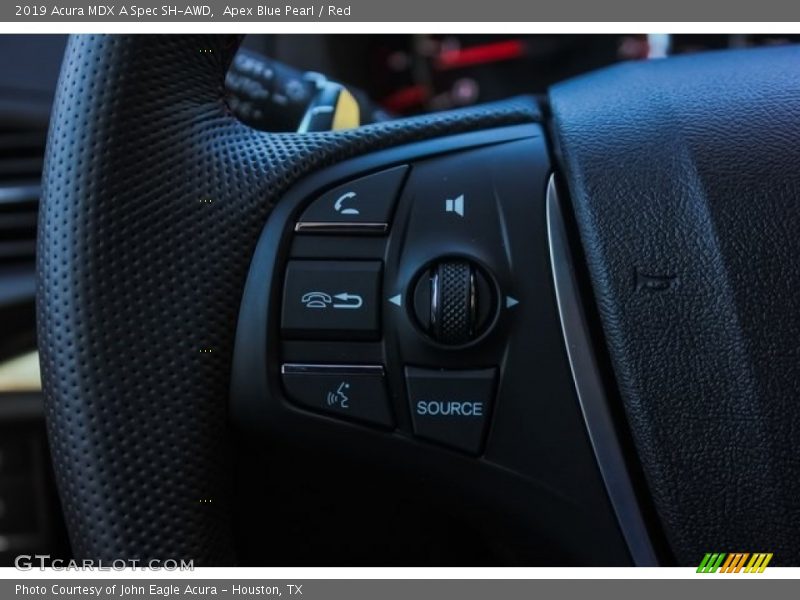Apex Blue Pearl / Red 2019 Acura MDX A Spec SH-AWD