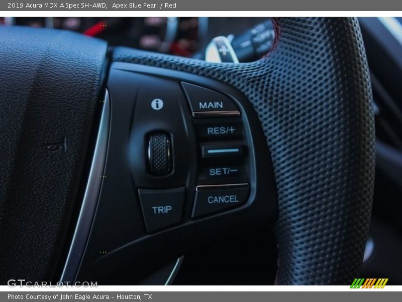 Apex Blue Pearl / Red 2019 Acura MDX A Spec SH-AWD