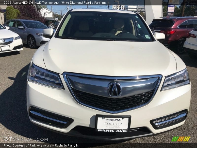 White Diamond Pearl / Parchment 2016 Acura MDX SH-AWD Technology