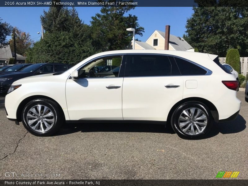 White Diamond Pearl / Parchment 2016 Acura MDX SH-AWD Technology