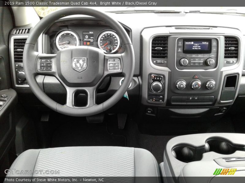 Bright White / Black/Diesel Gray 2019 Ram 1500 Classic Tradesman Quad Cab 4x4