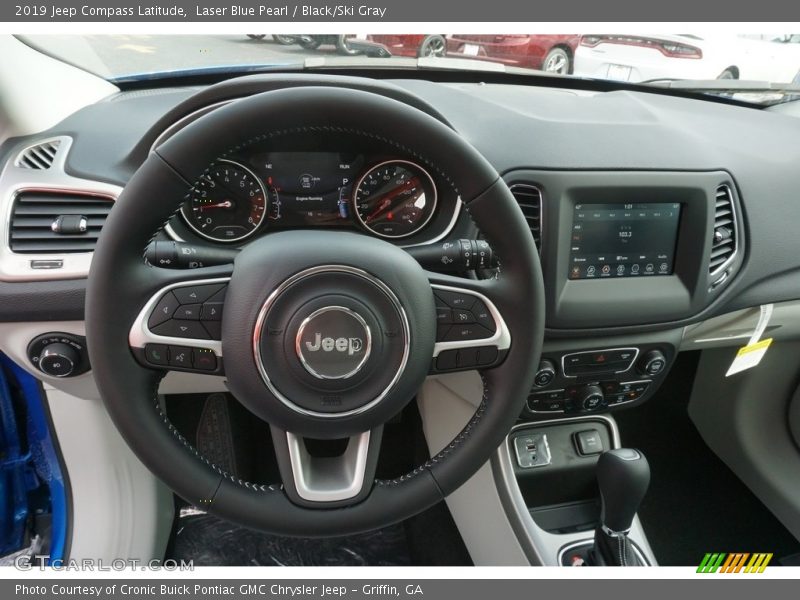 Laser Blue Pearl / Black/Ski Gray 2019 Jeep Compass Latitude