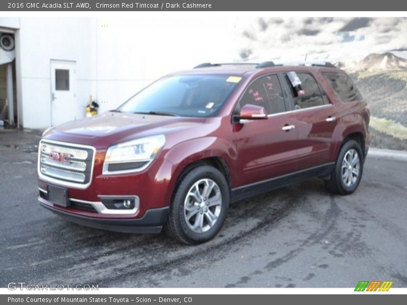 Crimson Red Tintcoat / Dark Cashmere 2016 GMC Acadia SLT AWD