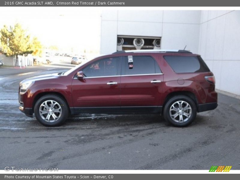 Crimson Red Tintcoat / Dark Cashmere 2016 GMC Acadia SLT AWD