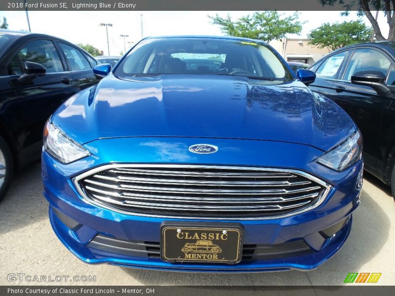 Lightning Blue / Ebony 2018 Ford Fusion SE