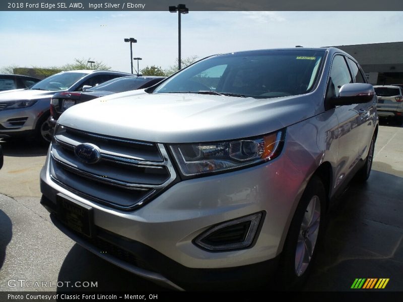 Ingot Silver / Ebony 2018 Ford Edge SEL AWD