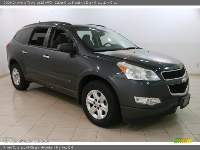 Cyber Gray Metallic / Dark Gray/Light Gray 2009 Chevrolet Traverse LS AWD