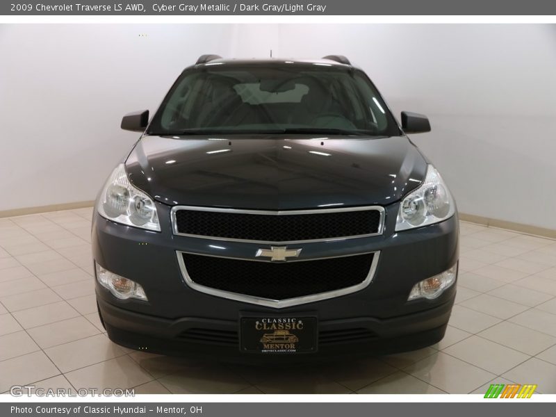 Cyber Gray Metallic / Dark Gray/Light Gray 2009 Chevrolet Traverse LS AWD