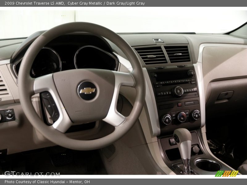 Cyber Gray Metallic / Dark Gray/Light Gray 2009 Chevrolet Traverse LS AWD