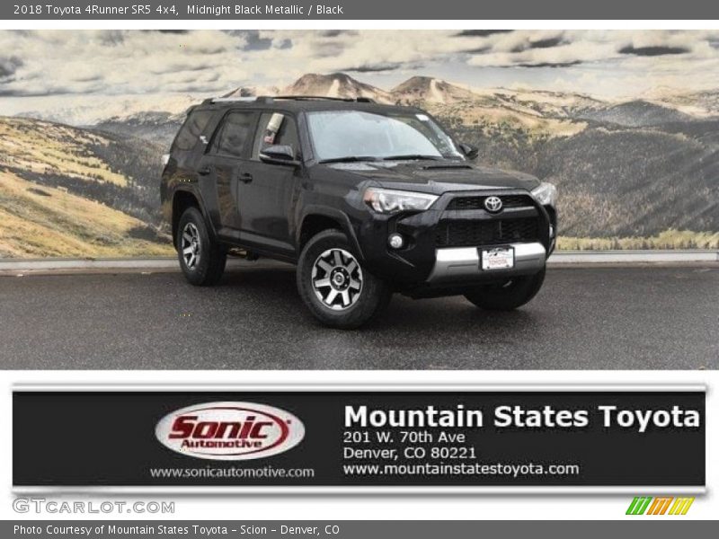 Midnight Black Metallic / Black 2018 Toyota 4Runner SR5 4x4