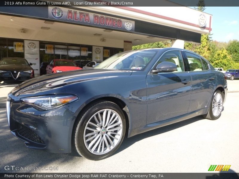 Lipari Gray Metallic / Black/Crema 2019 Alfa Romeo Giulia Ti Lusso AWD