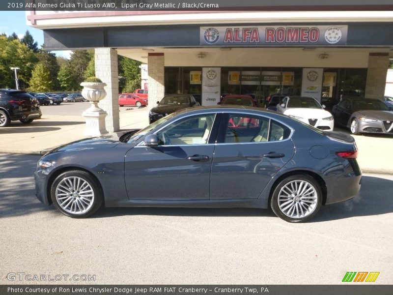 Lipari Gray Metallic / Black/Crema 2019 Alfa Romeo Giulia Ti Lusso AWD