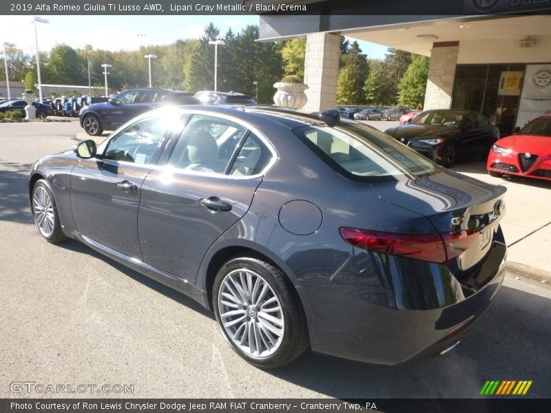 Lipari Gray Metallic / Black/Crema 2019 Alfa Romeo Giulia Ti Lusso AWD