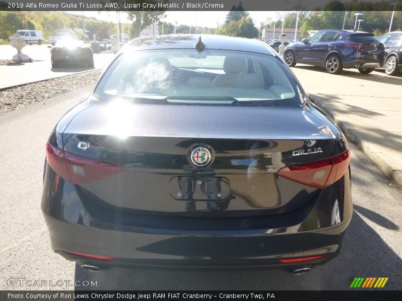 Lipari Gray Metallic / Black/Crema 2019 Alfa Romeo Giulia Ti Lusso AWD