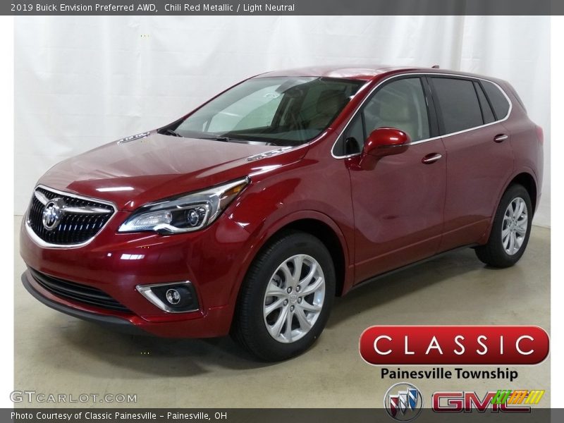 Chili Red Metallic / Light Neutral 2019 Buick Envision Preferred AWD