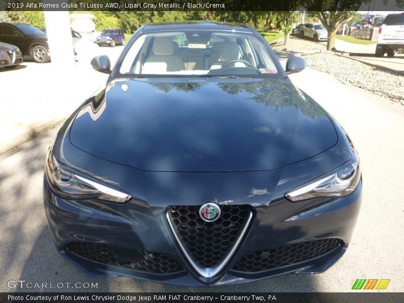 Lipari Gray Metallic / Black/Crema 2019 Alfa Romeo Giulia Ti Lusso AWD