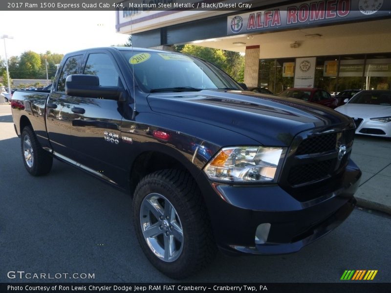 Maximum Steel Metallic / Black/Diesel Gray 2017 Ram 1500 Express Quad Cab 4x4