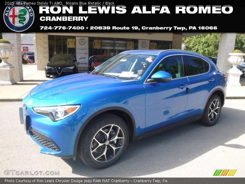 Misano Blue Metallic / Black 2019 Alfa Romeo Stelvio Ti AWD